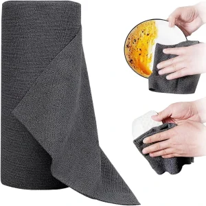 Tear Away Square Dish Cloths Rolls 50 Sheets 30cm X 30cm Absorbent Quick Drying Microfiber Cleaning Dish Rag Kitchen Towels