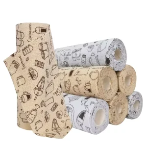 Tear Away Washable Microfiber Cloth Roll Ultra Absorbent Reusable Paper Towels Multi Purpose Cleaning Supplies for Housekeeping