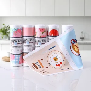 Tearable Microfiber Kitchen Roll Quick Dry Towel Paper Towel Super Absorbent Multi-Purpose Cleaning Cloth Rags