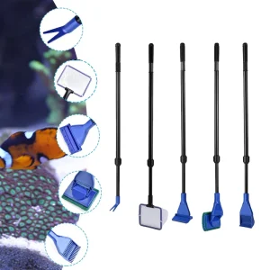 Telescopic 6 in 1 Aquarium Cleaning Brush for Fish Tank