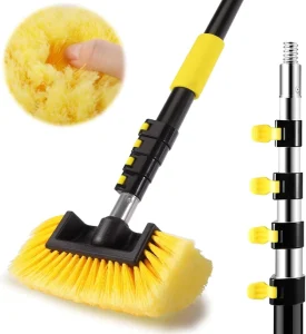 Telescopic Aluminum Water Fed Pole Brush Car Cleaning Washer for Window Cleaning Tools