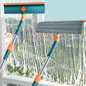 Telescopic Glass Durable Cleaner Mop Scratch Chip Rotating Window Cleaning