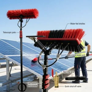 Telescopic Household Cleaning Brush Solar Panel Manual Cleaning Tool Long handled Cleaning Tool