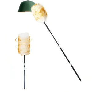Telescopic PP Handle Lambs Wool Duster Wool Feather Duster for Household Cleaning