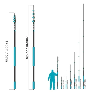 Telescopic Pole Extension Metal Cleaning Adjustable Extension Weight Rod Poles Customize Aluminium Telescopic Window Light