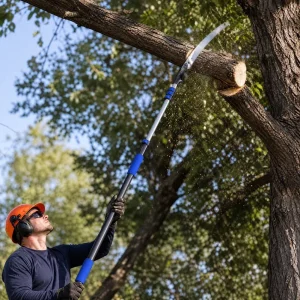 Telescopic Poles Carbon Fiber 2 in 1 Telescoping Tree Pruning Saw and Fruit Picker Pole Tool Extendable High Reach Branch Cutter