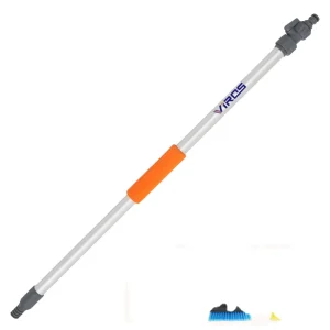 Telescopic Water Pole with Lightweight Design and Replaceable Multi Brush Heads for Truck Cleaning Car Wash
