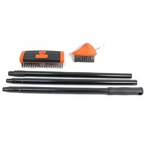 Telescopic Weed Remover Brush 3 in 1 Weeding Brush Horticultural Cleaning Tool Set Multifunctional Multi Head Steel Wire Brush