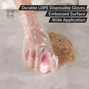 Thick 1.2g LDPE Disposable Gloves Waterproof & Durable Soft for Household Cleaning and DIY Tasks