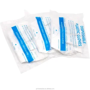Thick Disposable PE Gloves with Logo Household Kitchen Waterproof Gloves for Hairdressing and Food Industry