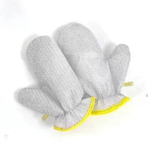 Thick Kitchen Household Cleaning Gloves Wire Dishwashing Rags for Pot Pan Cleaning Non Scratch Metal Wire Dishwashing Gloves