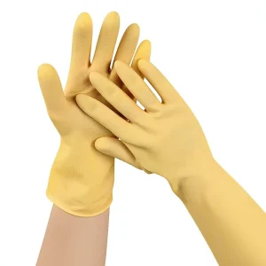 Thick Latex Gloves for Household Use Kitchen Cleaning Oil Resistant Non Slip Hand Protection