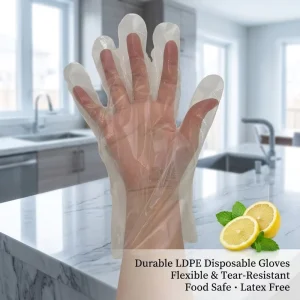 Thick Soft 1.2g LDPE Disposable Gloves Waterproof & Durable for Salon Home Retail Use