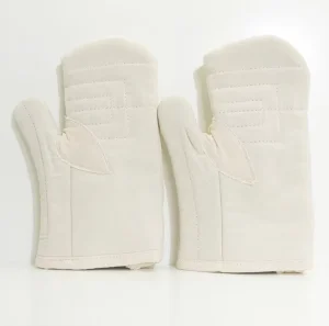 Thickened Anti Scald Oven Mitts & Heat Resistant Gloves All Cotton with Anti Slip Elastic Wristband 30cm