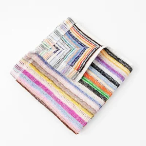 Thickened Cotton Kitchen Cleaning Towel Super Absorbent Dishcloths for Table and Glass Reusable Striped Small Square Towel