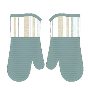 Thickened Cotton Silicone Dishwasher Safe Eco-Friendly Oven Gloves for Grill Anti Scalding Barbecue Microwave Camping Chef