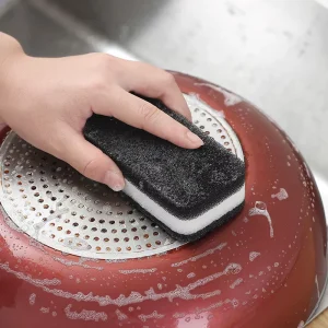 Thickened Dishwashing Kitchen Cleaning Sponge Three layer Cotton Sink Dish Pot Sponge Double sided Cleaning Power