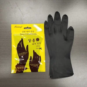 Thickened Latex Gloves Household Cleaning Beauty Salon Waterproof Gloves High Quality Food Grade 9 Inch Black Durable Gardening