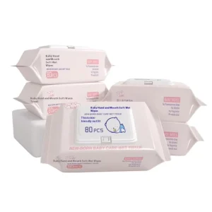 Thickened Pearl Pattern Baby Wet Wipes for Sensitive Skin 80pcs PH Balanced Fragrance-Free Infant Body Cleansing Wipes OEM