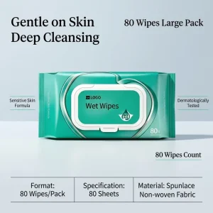 Thickened Pure Gentle Cleansing Disposable Wet Wipes Extra Soft Mild Non Irritating Formula Safe Sensitive Skin Daily Household