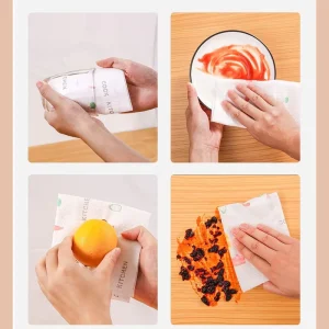 Thickened Square Wave Cleaning Cloth Jumbo Roll Heavy Duty Kitchen Dishcloths