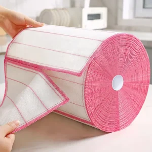 Thickened Stripes Dishwashing Cloth Scouring Pad Dry Wet Cleaning Towel Kitchen Cleaning Rag Dish Towel