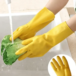 Thickened Waterproof Non Slip Kitchen Dish Washing Rubber Household Gloves for Cleaning
