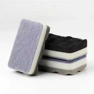 Three Layer Wave Dish Washing Sponge Magic Wipe Sponges for Washing Dishes Kitchen Household Cleaning Magic High Density Sponge