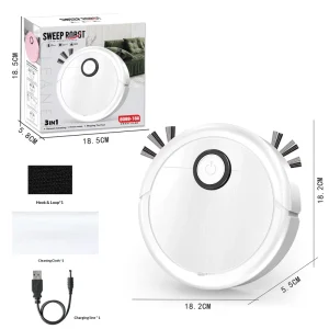 Three in One Smart Sweeping Robot Vacuum Cleaner with Suction Brushless Motor Household Cleaning Home Appliance Gift