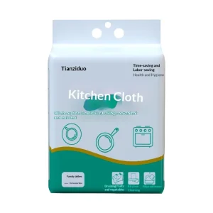 Tianziduo Kitchen Disposable Thickened Non Woven Fabric Wet Dry Dual use Hanging Lazy Wipe Food Safe China Square Cleaning Cloth