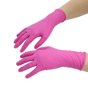 Titanfine Factory Price 100 Pieces Disposable Nitrile Gloves Non Sterile Powder Free EN ISO 374 Type B Textured Fingertips