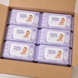 Toallitas Biodegradables Para Bebe Organic Gentle Baby Wipes Large Pack Hypoallergenic OEM Para Recien Nacidos
