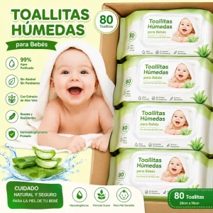 Toallitas Humedas Para Bebe Hypoallergenic Baby Wipes OEM Private Label for Sensitive Skin