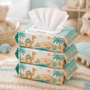 Top Grade Eco Friendly Alcohol Free Soft and Gentle Cleaning Care Pack with Plastic Lid Baby Wet Wipes