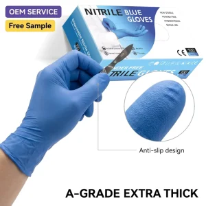 Tough on Grime Gentle on Skin Keep Your Hands Clean Perfect Food Dishwashing Blue Disposable Nitrile Gloves for Messy Tasks