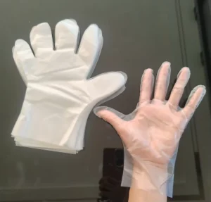 Transparent Disposable HDPE Vinyl PE Household Gloves Thickened Clear Plastic Gloves