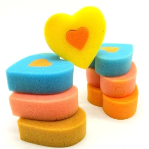 Trending Factory Soft Comfortable Heart Shape Sponge Exfoliating Loofah Bath Sponge