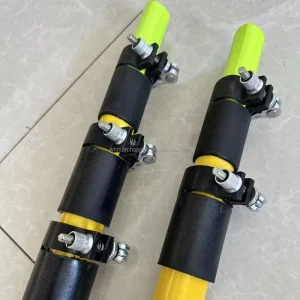 Triangle Fiberglass Insulated Lockable Electric High Voltage Pertiga Telescopic Hot Stick Operating Rod for Electric Power