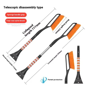 Two-in-One Telescopic Snow Shovel Winter Cleaning Car Ice Removal Scraper Snow Brush Convenient Car Snow Removal Tool