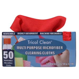US Spot Reusable Edgeless Microfiber Cleaning Cloth in Box Dusting Cloth for House, Kitchen, Car, Others-Pack of 50