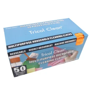 US Spot and Custom Multi-functional Microfiber Cleaning Cloth 12 by 12 Inches Pack of 50 with Dispenser Box
