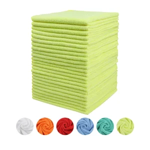 US Warehouse Spot Microfiber Cleaning Cloths Ultra Absorbent Lint Free Reusable and Washable 16 X16in