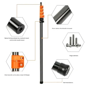 Ultra Light Carbon Fiber Telescopic Cleaning Pole with Water Brush for High Reach Window Cleaning