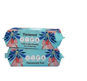 Ultra Soft 1 Ply Eco friendly Cotton Dry Wipes Skin Friendly Lint Free Facial Towels Large Capacity for Daily Cleansing Makeup