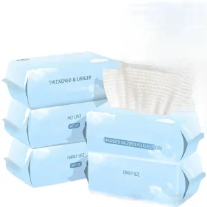 Ultra Soft Eco friendly Cotton Dry Wipes Skin Friendly Lint Free Facial Towels for Home Use Daily Cleansing & Makeup Removal
