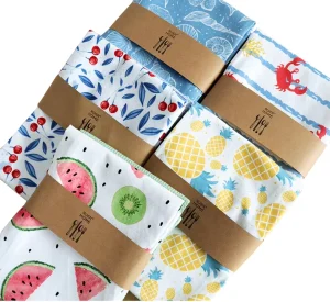 Ultra Soft Printed 100% Cotton Waffle Weave Absorbent Dish Kitchen Towels Set