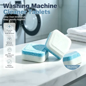 Universal Washing Machine Cleaner and Descaler 12 Count Tablets for HE Front and Top Load 12 Month Supply