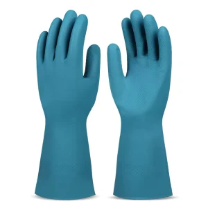 Unlined Nitrile Dip Molded Hypoallergenic Latex free Anti slip for Dishwashing Reusable Nitrile Household Gloves