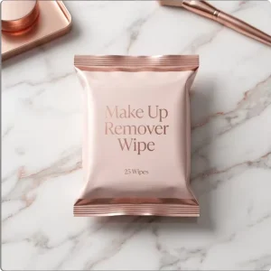 Unscented 25 Pcs Fragrance Free Makeup Remover Wipes Hypoallergenic Mild Facial Cleansing Wet Wipes