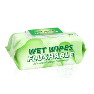 Unscented Flushable Wipes for Adults 80 Count Wet Wipes for Gentle and Convenient Personal Care